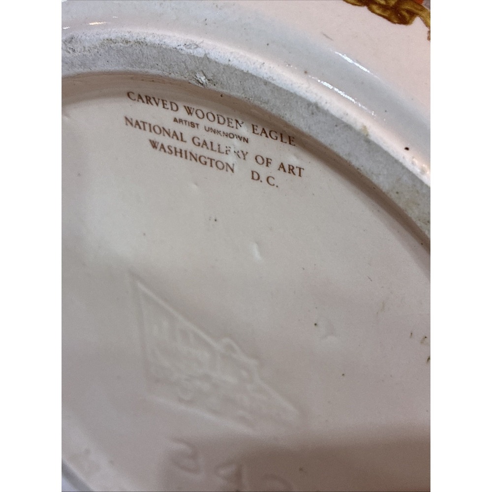VTG McCoy Spirit of 76 Carved Wooden Eagle USA Cookie Jar Bean Pot No Lid - Picture 5 of 11